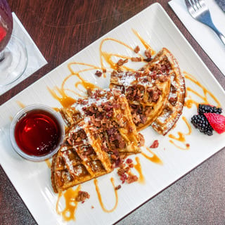 Bacon & Sausage Infused Waffle
